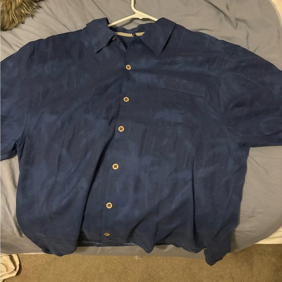 Blue Jamaica Jaxx Men’s Casual Button Down Shortsleeve Shirt Collared XL100%SILK - Picture 5 of 13